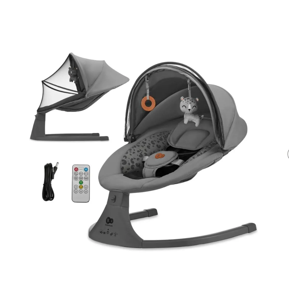 KINDERKRAFT ELEKTRICNA NJANJALICA LUMI 2 DARK GREY 43213