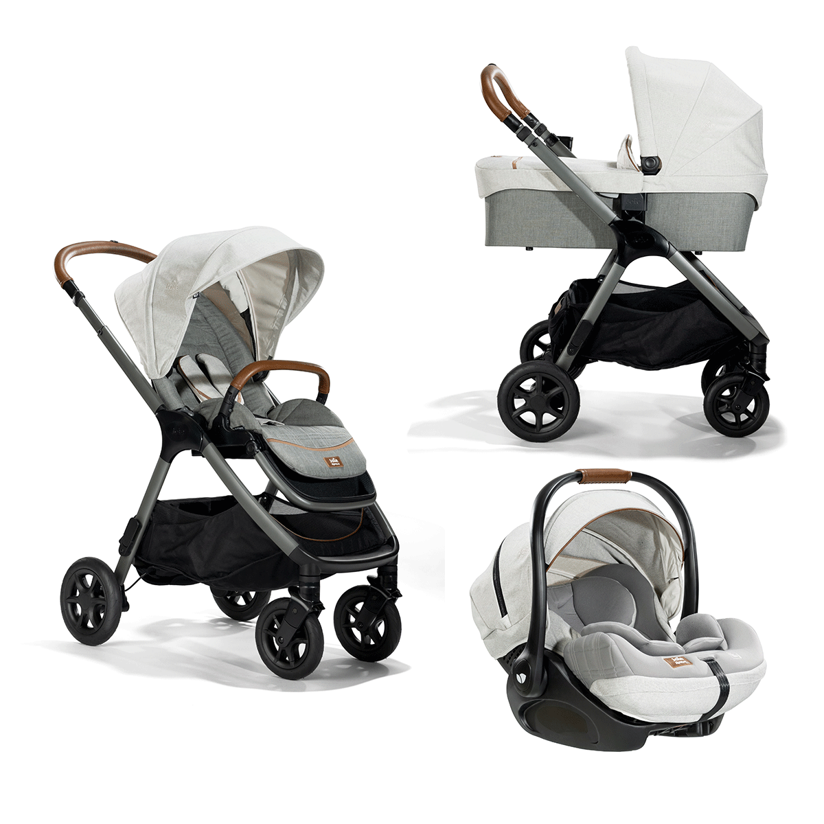 JOIE KOLICA FINITI 3U1 OYSTER, KORPA RAMBLE XL OYSTER I SJEDALICA I-LEVEL OYSTER 