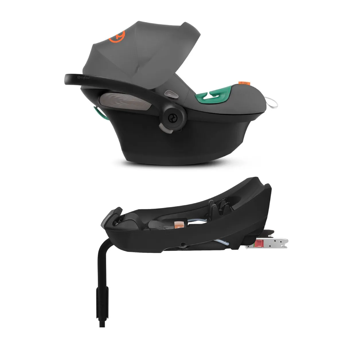 CYBEX AUTOSJEDALICA ATON S2 I-SIZE LAVA GREY MID GREY 522001945 I ATON BAZA 2-FIX BLACK BLACK 513126002