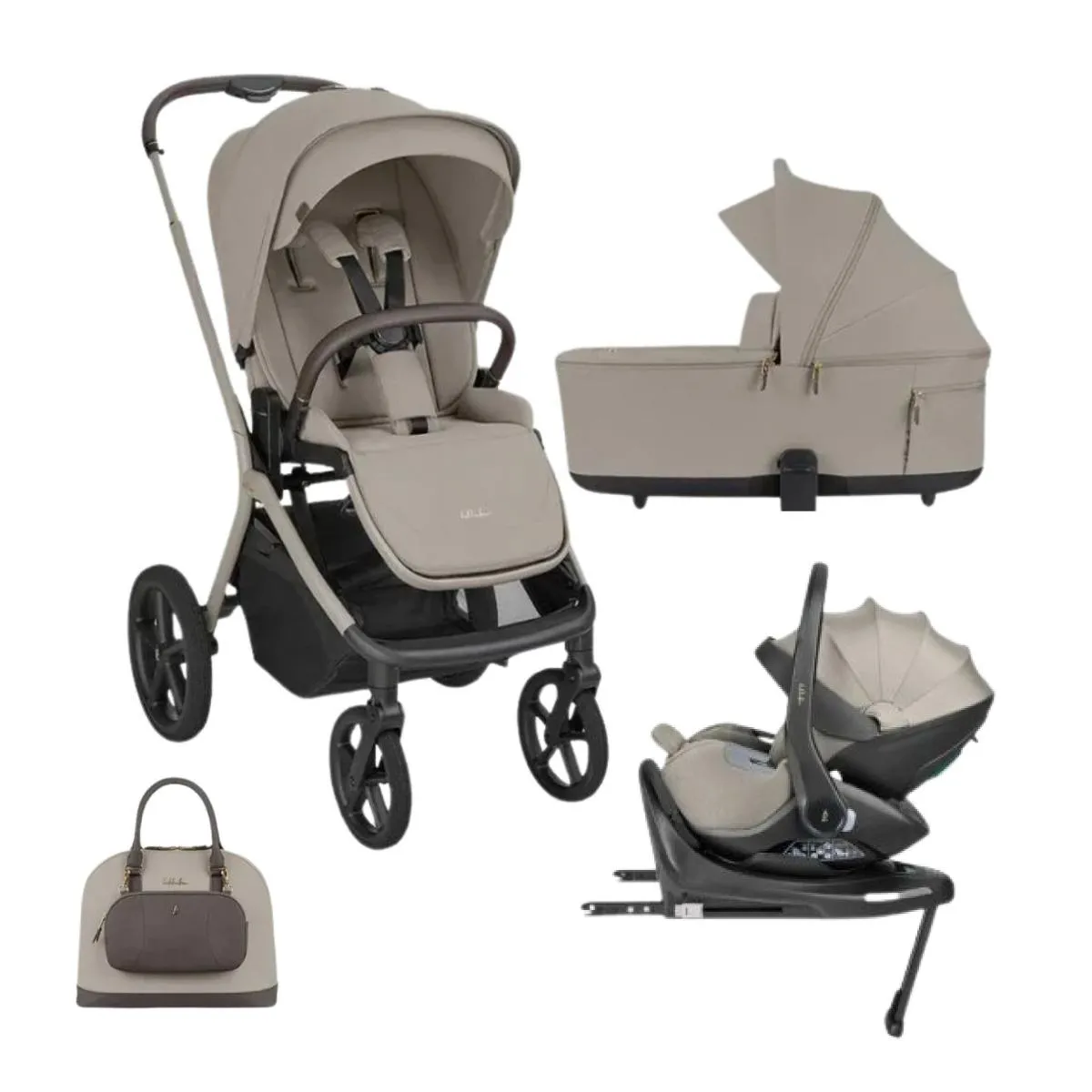 KIKKA BOO KOLICA GOYA PLATINUM CHAMPAGNE 31001020169 I ROTIRAJUCA ISOFIX BAZA I-CLASS 360 31002170011