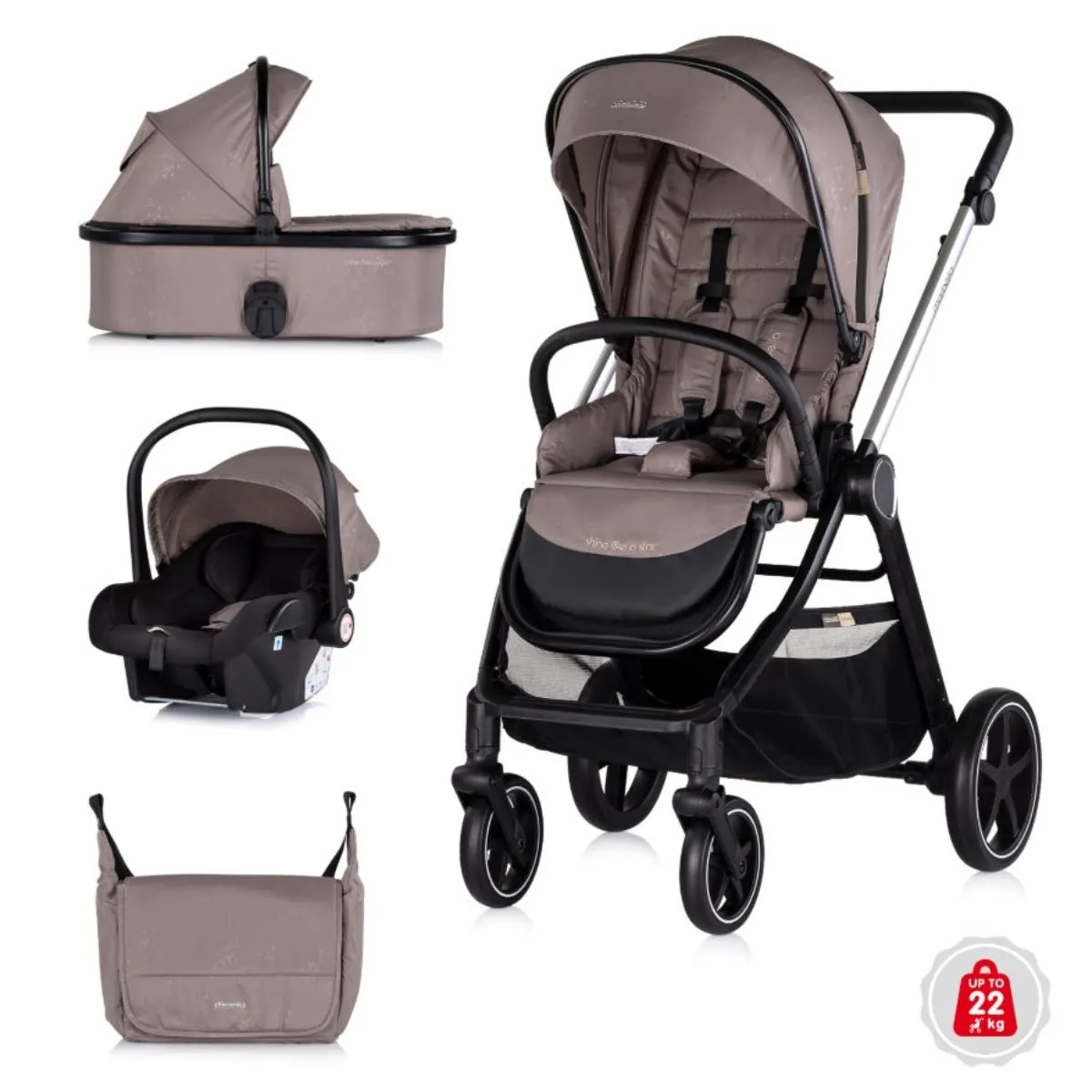 CHIPOLINO KOLICA MARBELLA TIRAMISU 3U1 KKMRB02503TR 
