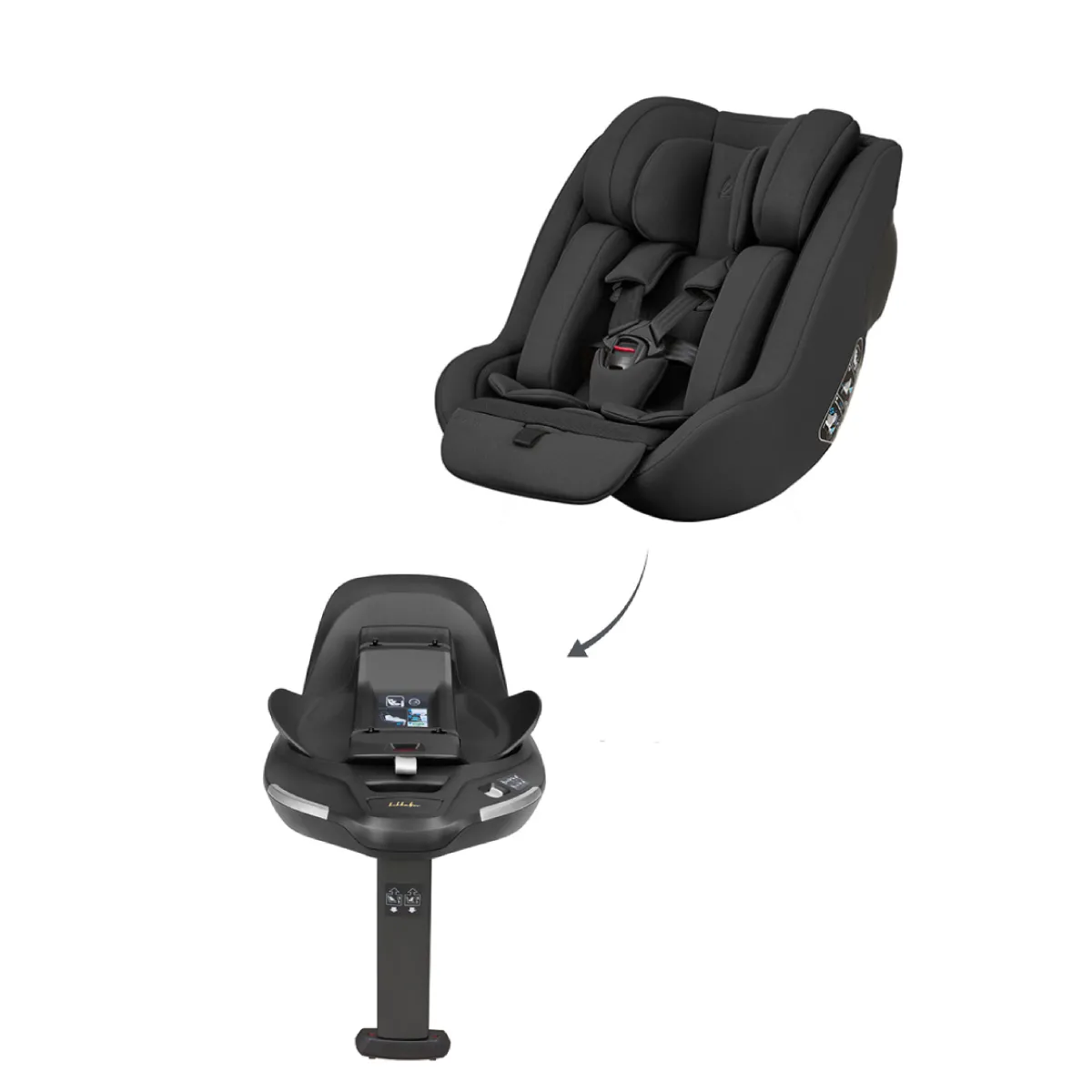 KIKKA BOO AUTOSJEDALICA I-CLASS PLUS I-SIZE NOIR 31002110001 + ROTIRAJUCA ISOFIX BAZA I-CLASS 360