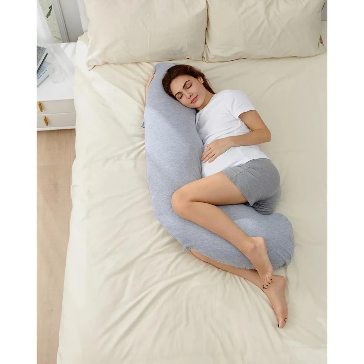 MOMCOZY JASTUK ZA TRUDNICE LIGHT GREY PP001-FG00NB-A PP001