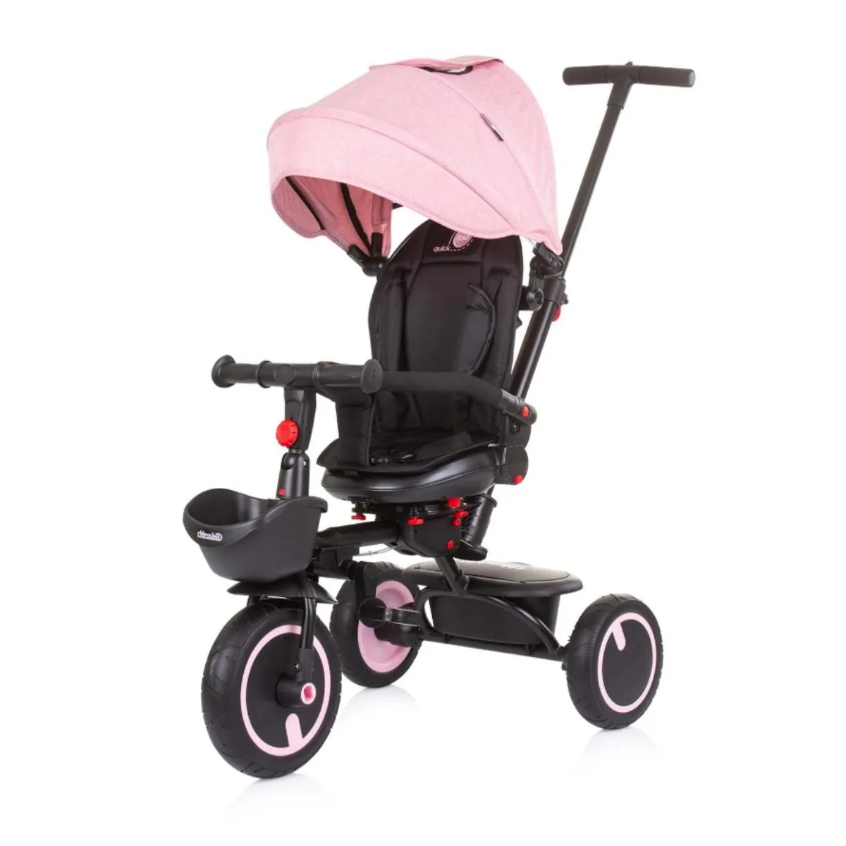 CHIPOLINO SKLOPIVI TRICIKL QUICK FOLD ROSE WATER TRKQF025RW