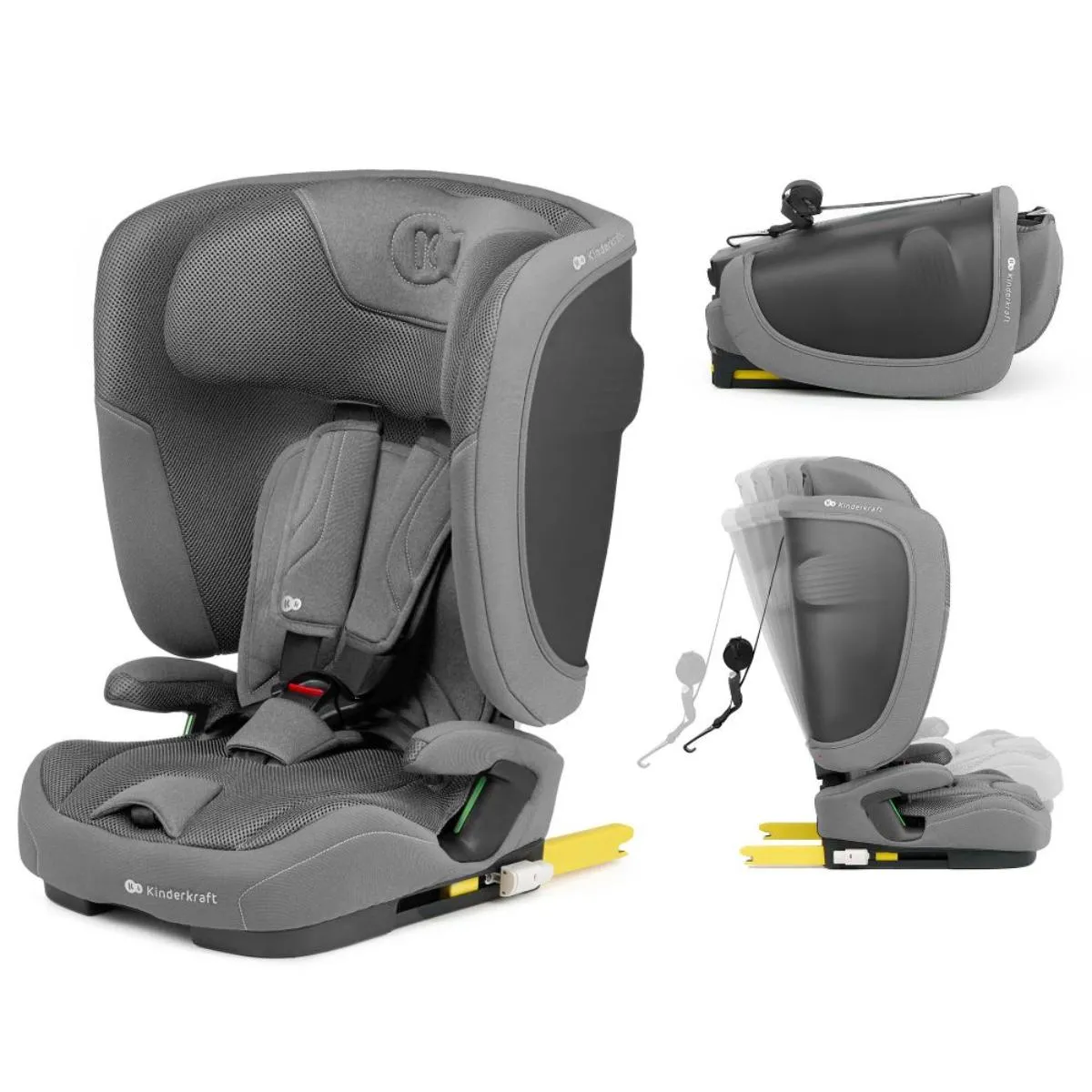 KINDERKRAFT AUTOSJEDALICA FIX2GO I-SIZE GREY 52827 