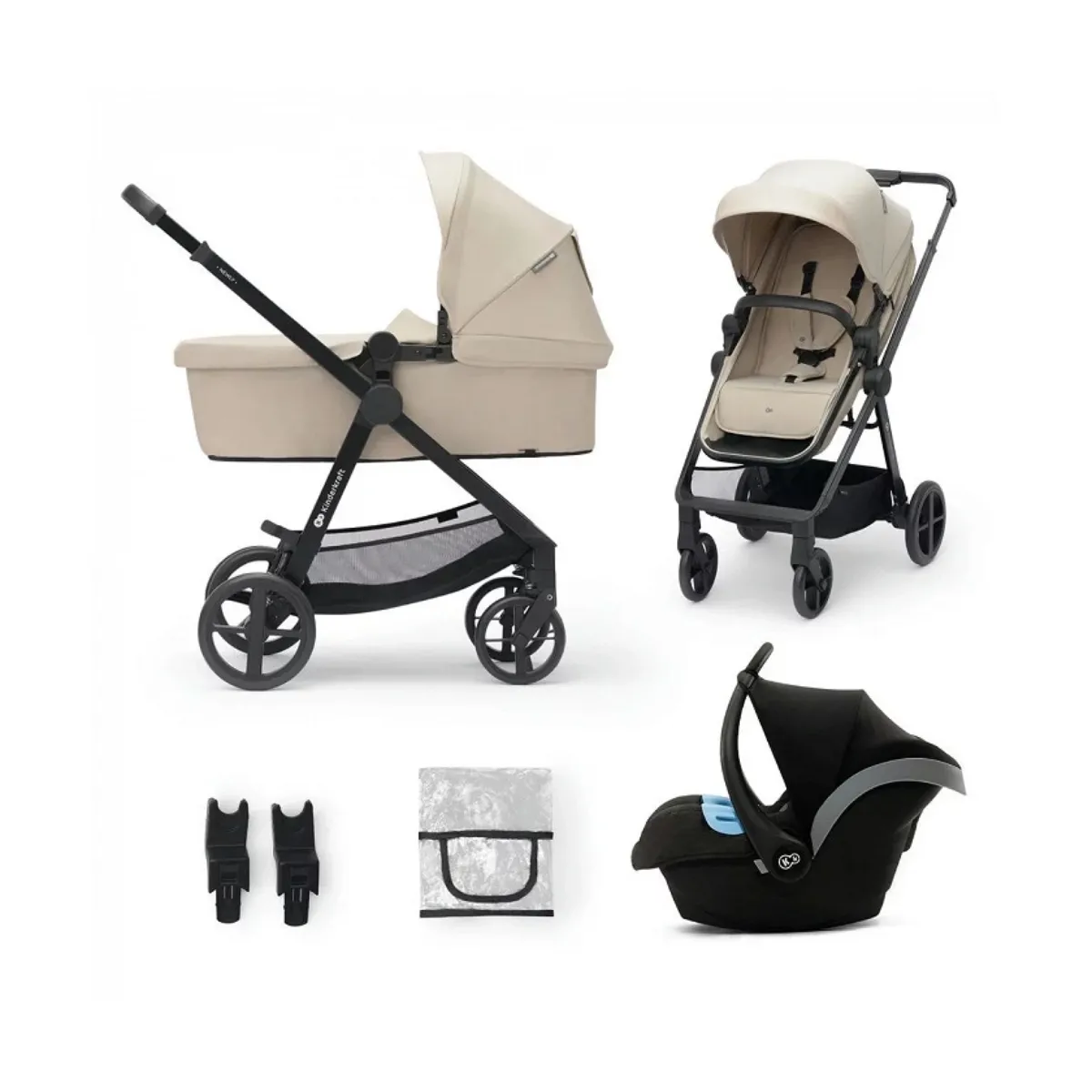 KINDERKRAFT KOLICA 3U1 NEWLY MINK PRO SAND BEIGE 43204 