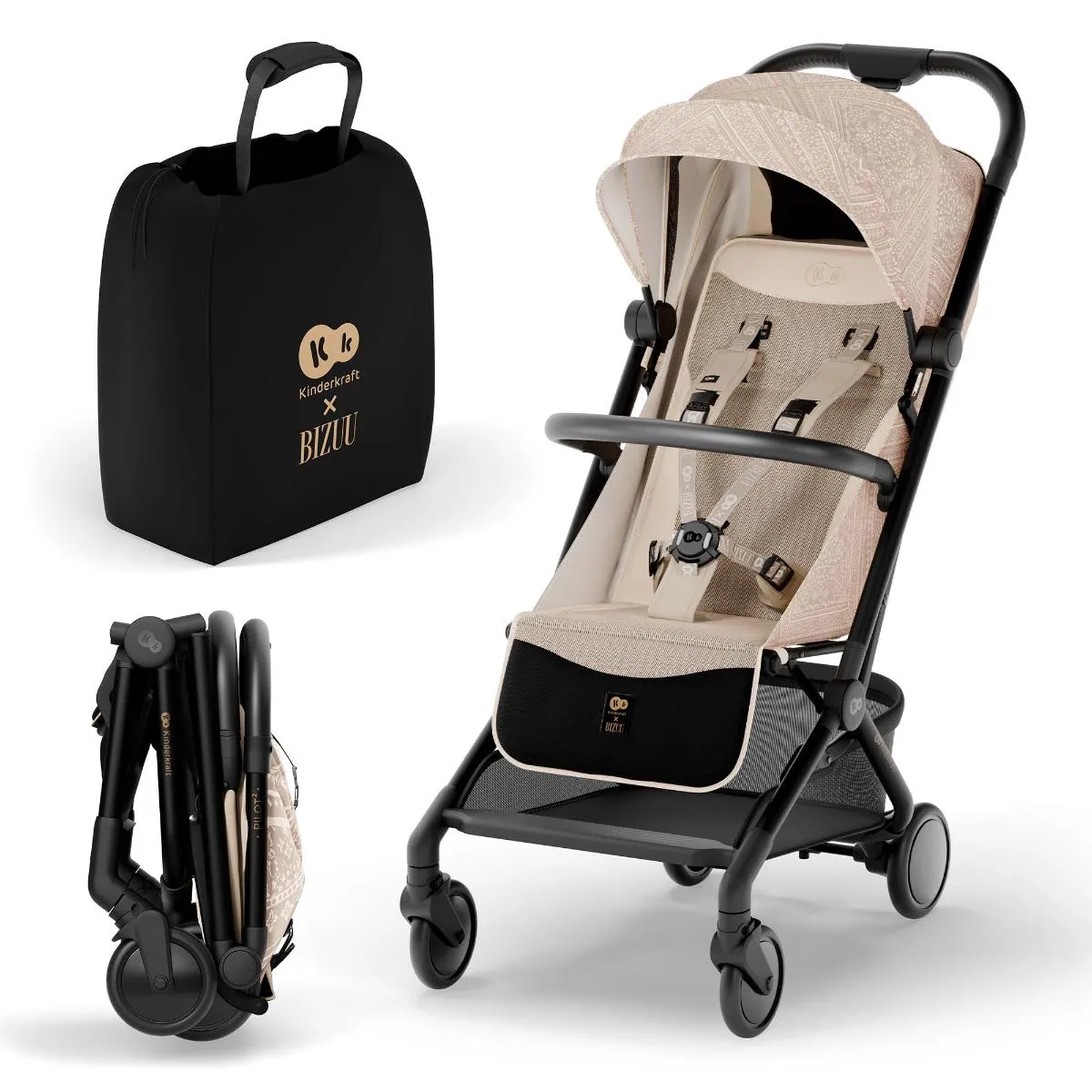 KINDERKRAFT KOLICA PILOT 2 BEIGE 52833