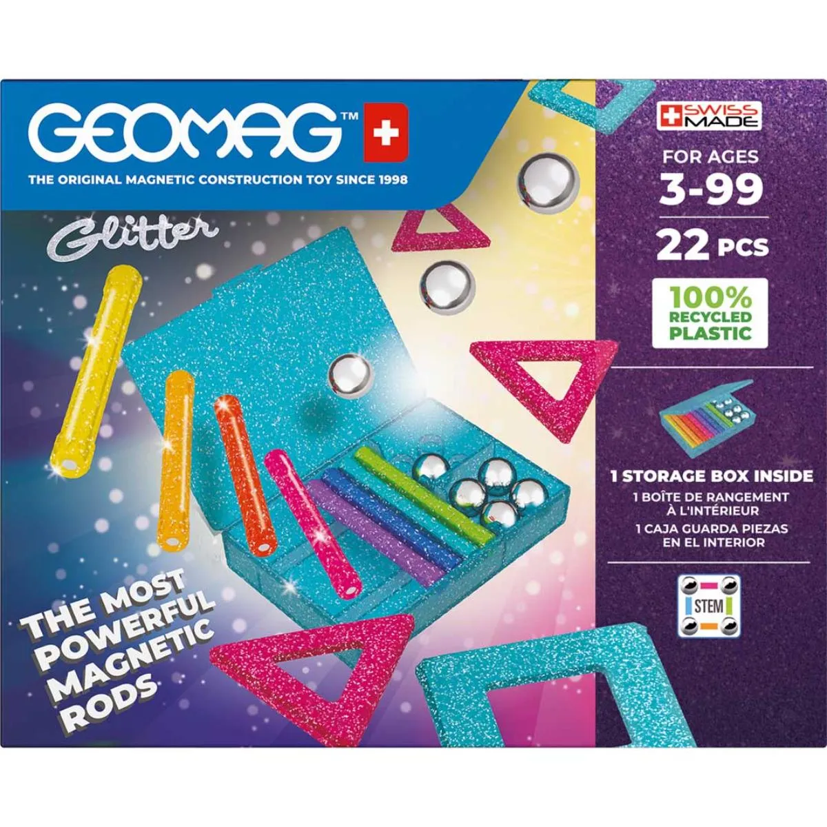 GEOMAG MAGNETNE KONSTRUKCIJE GLITTER RECYCLED PANELS 22 534