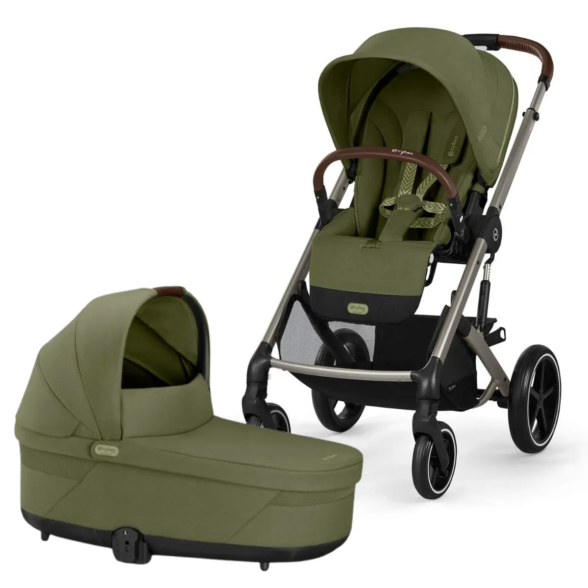 CYBEX KOLICA BALIOS 2U1 MOSS GREEN KHAKI (KOLICA I KORPA)