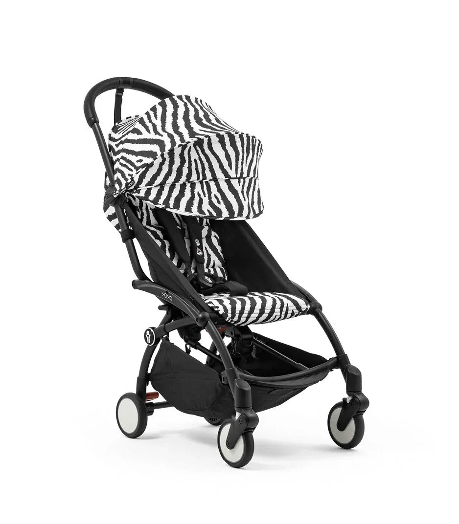 STOKKE YOYO3 SASIJA/KONSTRUKCIJA BLACK 646002 I YOYO3 SPORTSKO SJEDISTE 6+ COLOR PACK ZEBRA 646414 