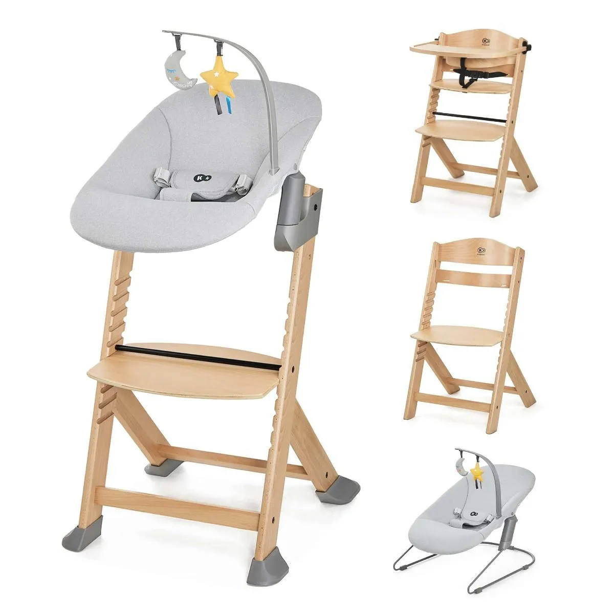 KINDERKRAFT HRANILICA ENOCK+LEZALJKA CALMEE GREY 46965