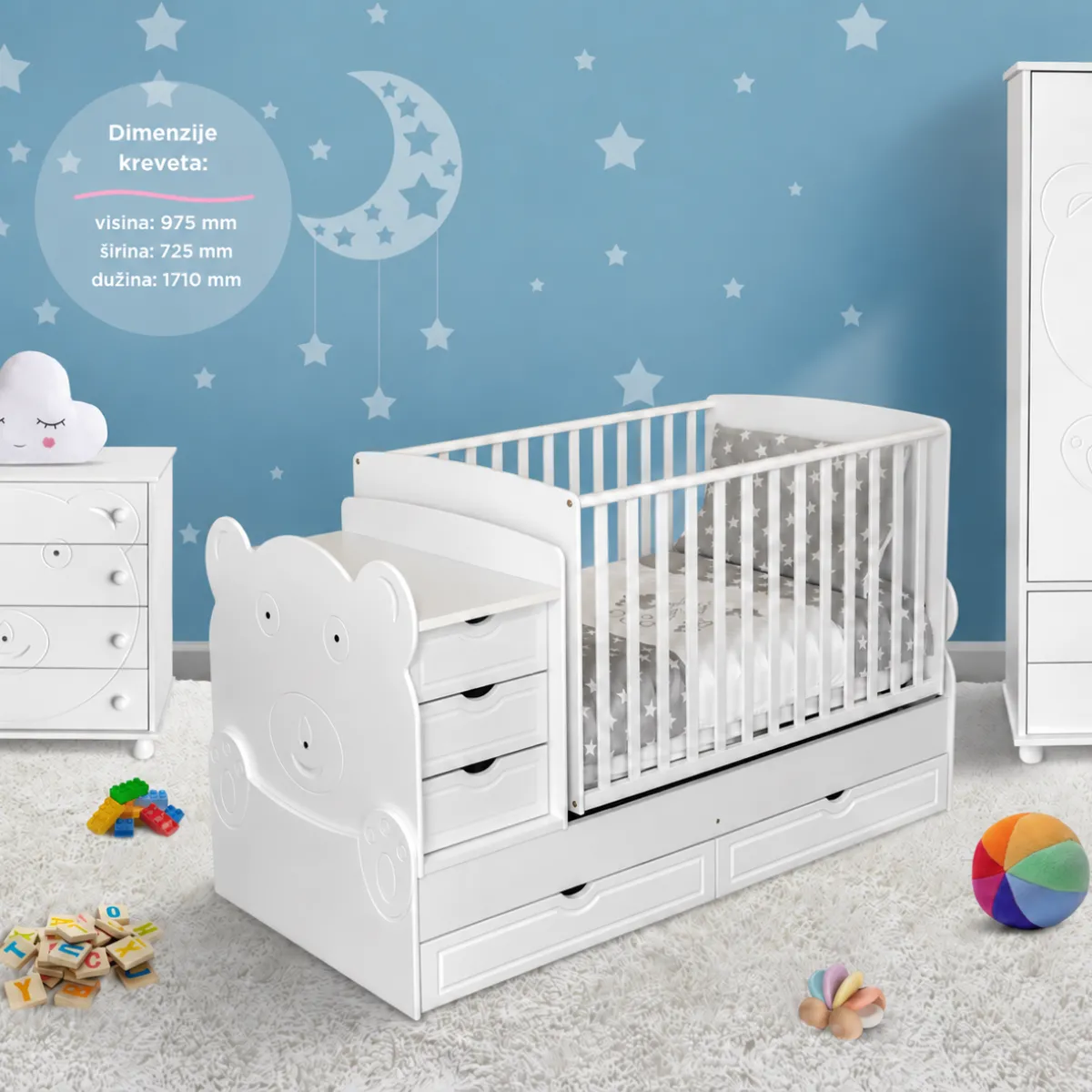 BEBI SNOVI DJ.KREVETAC MEDA 3/1 D.K. 042 0042