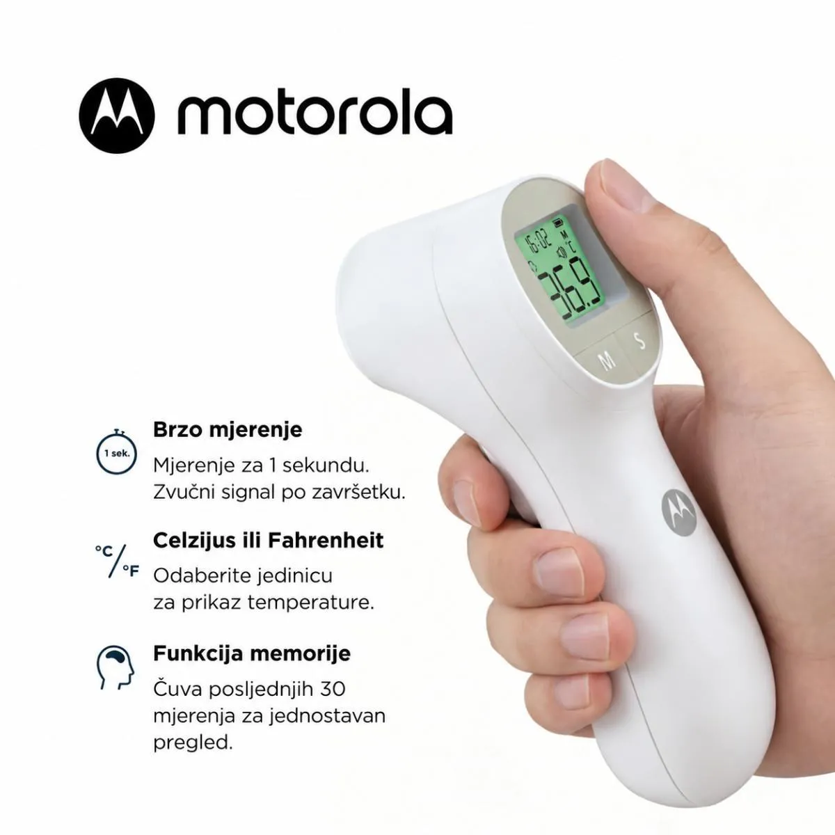 MOTOROLA TERMOMETAR TE-95 WHITE 120MOTOTE95