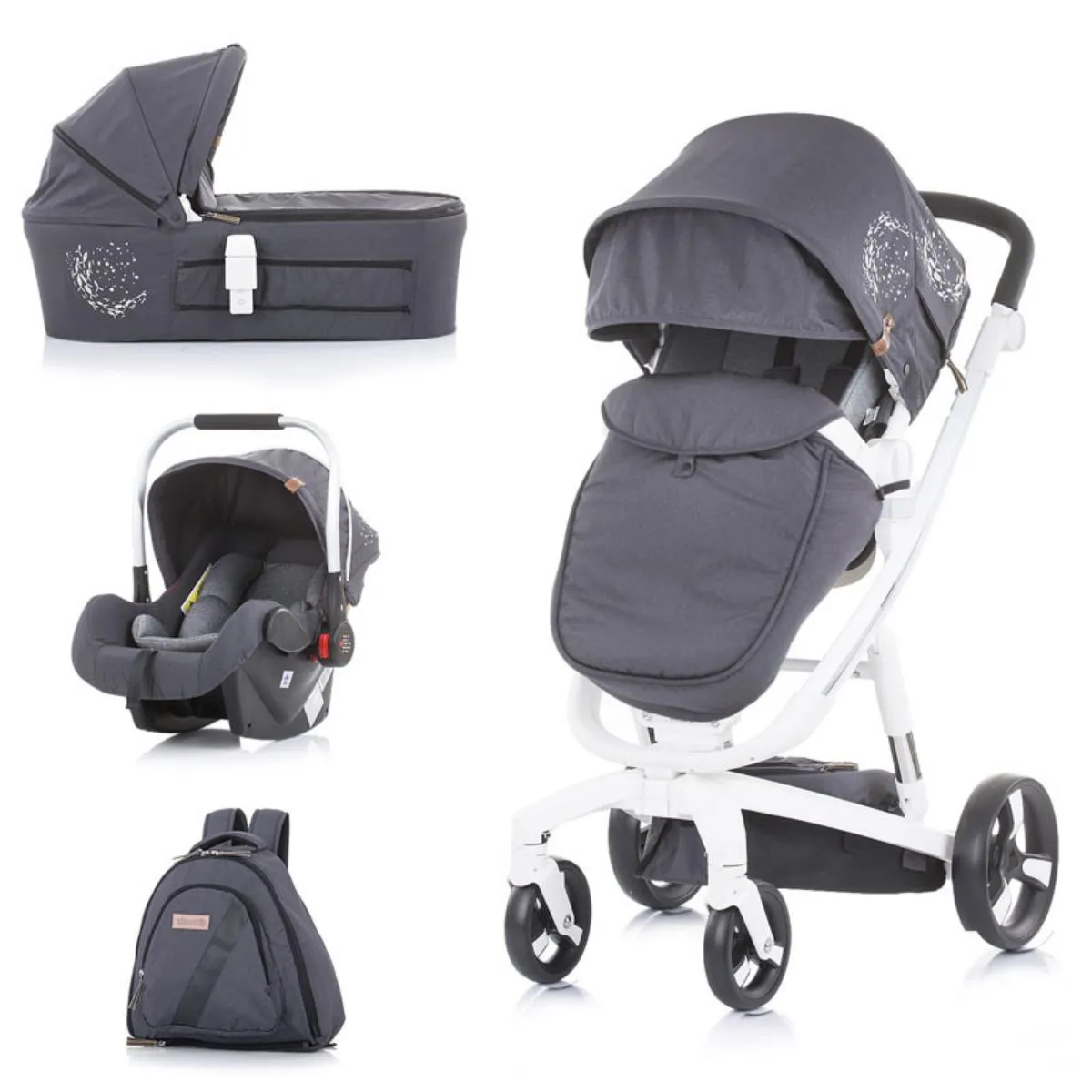 CHIPOLINO KOLICA ELECTRA WHITE FRAME-SILVER KKEL0211WSL 