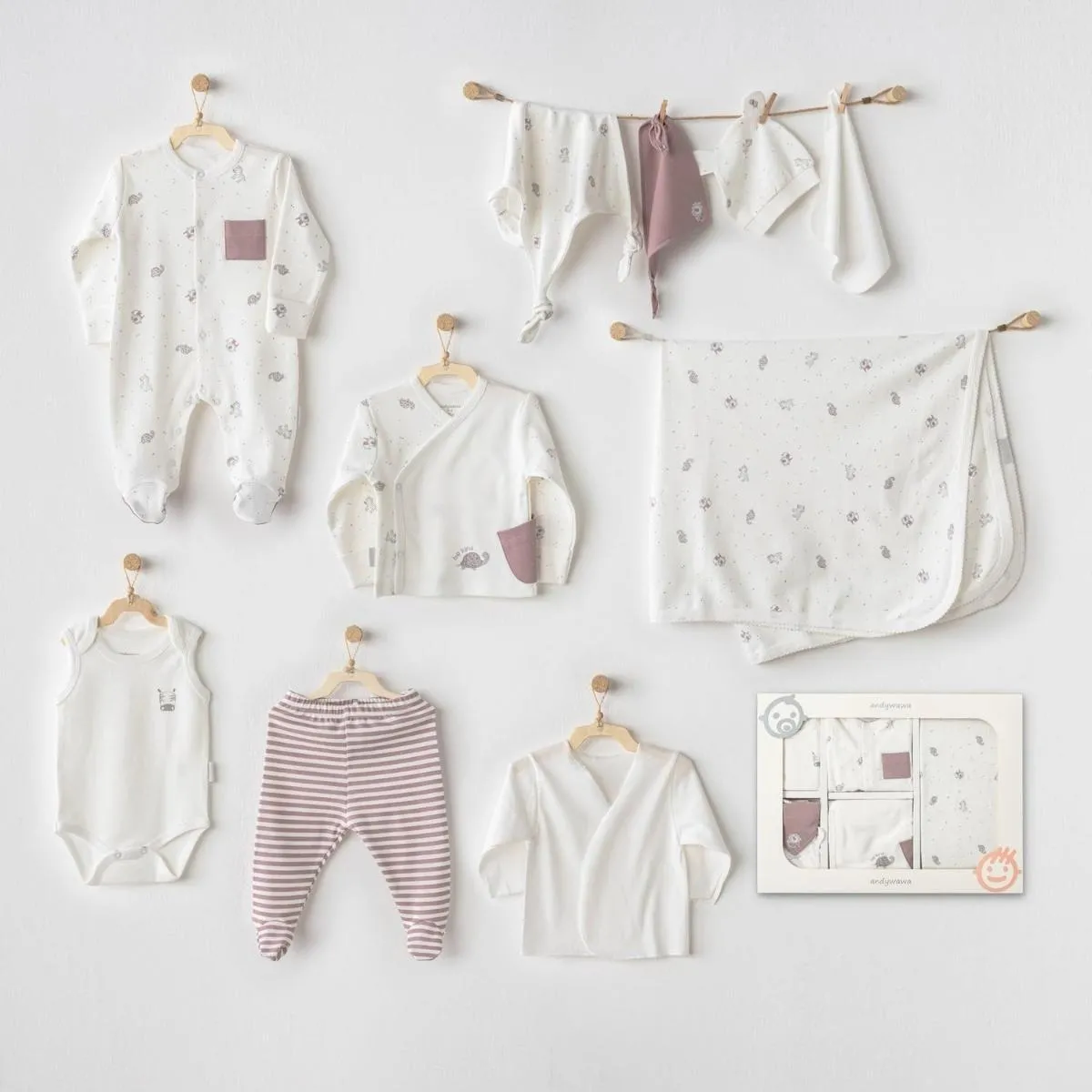 ANDYWAWA BEBI SET ZA IZNOSENJE AC23681 ZEBRA 10 DIJELOVA 