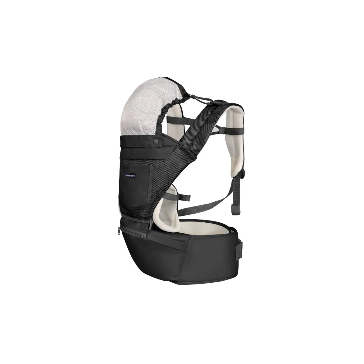 KIKKA BOO NOSILJKA KENGUR CHLOE MESH BLACK 2024 31108010070