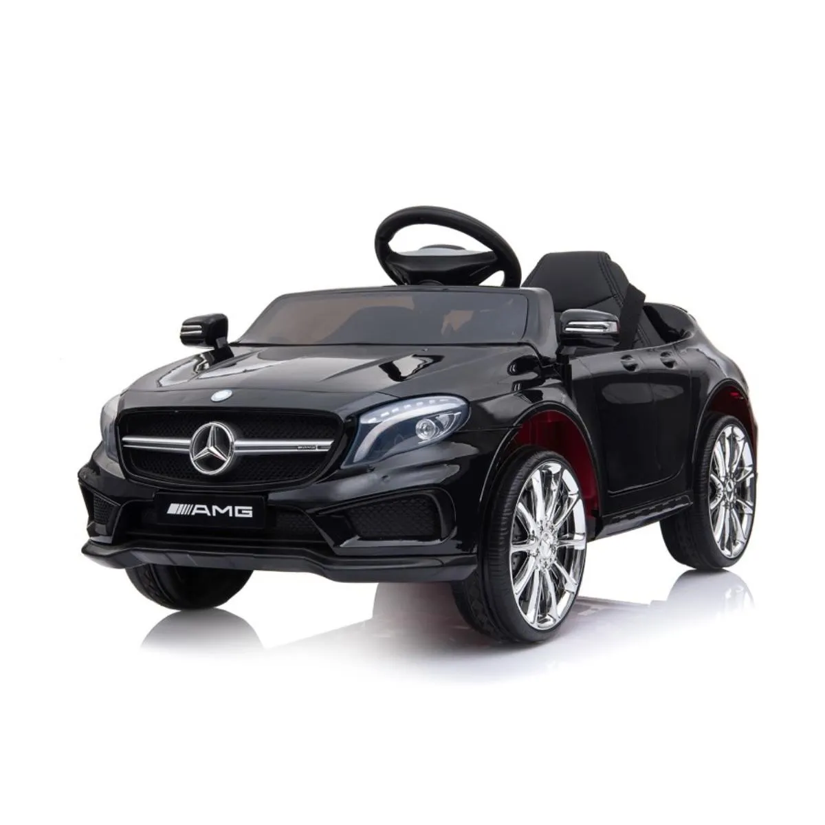 CHIPOLINO AUTO NA AKUMULATOR MERCEDES BENZ GLA45 AMG BLACK EVA WHEELS, LEATHER ELKMBGLA21B 