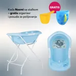 CHIPOLINO KADA NOEMI BLUE SA STALKOM I DODATAK ZA KUPANJE BLUE I POSUDA ZA POLIJEVANJE LITTLE FISH YELLOW 