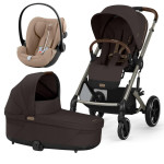 CYBEX KOLICA BALIOS 3U1 CHOCOLATE SA SJEDALICOM CLOUD G I-SIZE PLUS ALMOND 