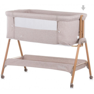 CHIPOLINO KOLIJEVKA SWEET DREAMS MOCCA/WOOD W/WHEELS KOSSD0212MO 