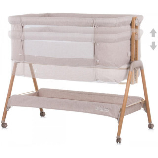 CHIPOLINO KOLIJEVKA SWEET DREAMS MOCCA/WOOD W/WHEELS KOSSD0212MO 