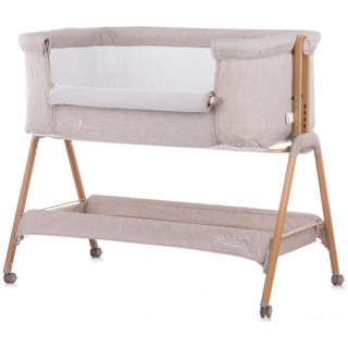 CHIPOLINO KOLIJEVKA SWEET DREAMS MOCCA/WOOD W/WHEELS KOSSD0212MO 