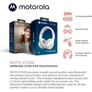 MOTOROLA BEZICNE SLUSALICE XT 220 WHITE 253MOTOXT220WHITE 