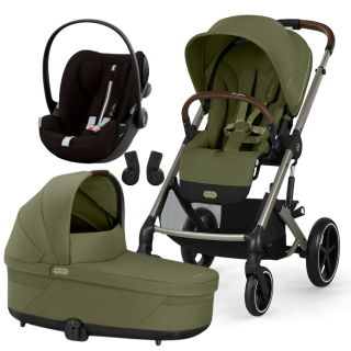 CYBEX BALIOS KOLICA 3U1 MOSS GREEN KHAKI SA SJEDALICOM CLOUD G I-SIZE PLUS MOON BLACK 