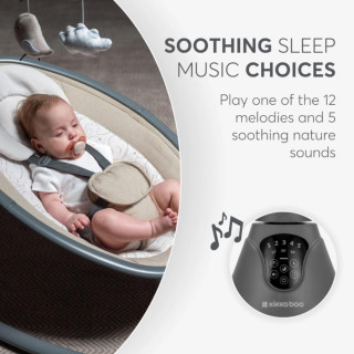 KIKKA BOO EL.LJULJA TWIDDLE GREY 2024 31005010077 