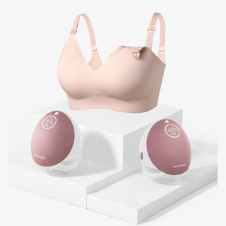 MOMCOZY SET- IZDAJALICA M9 MOBILE FLOW I GRUDNJAK ZA DOJENJE 