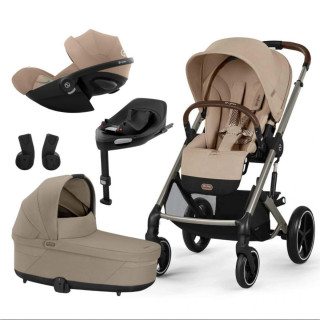 CYBEX KOLICA BALIOS 4U1 ALMOND BEIGE I BAZA ZA AUTOSJEDALICU G BLACK 