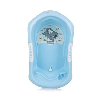 CHIPOLINO KADA NOEMI BLUE SA STALKOM I DODATAK ZA KUPANJE BLUE I POSUDA ZA POLIJEVANJE LITTLE FISH YELLOW 