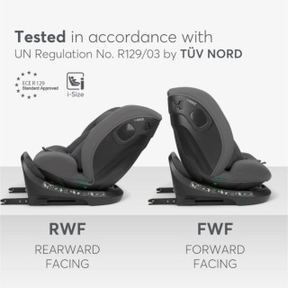 KIKKA BOO AUTOSJEDALICA I-HIKE I-SIZE DARK GREY 2025 31002100078 