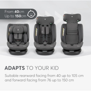 KIKKA BOO AUTOSJEDALICA I-HIKE I-SIZE DARK GREY 2025 31002100078 