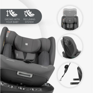 KIKKA BOO AUTOSJEDALICA I-HIKE I-SIZE DARK GREY 2025 31002100078 