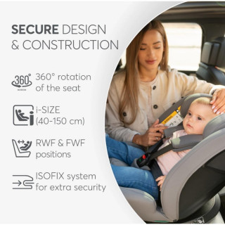 KIKKA BOO AUTOSJEDALICA I-ORBIT I-SIZE DARK GREY 2025 31002100086 