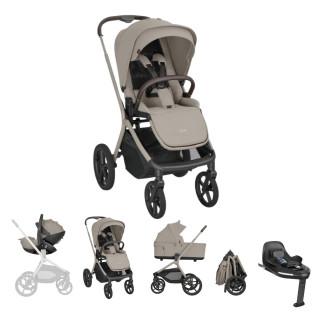 KIKKA BOO KOLICA GOYA 3U1 PLATINUM CHAMPAGNE I SJEDALICA I-CLASS I-SIZE NOIR I BAZA I-CLASS 360 