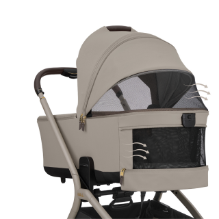 KIKKA BOO KOLICA GOYA 3U1 PLATINUM CHAMPAGNE I SJEDALICA I-CLASS I-SIZE NOIR I BAZA I-CLASS 360 