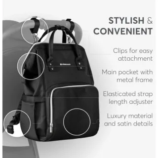 KIKKA BOO TORBA SIENA BLACK&SILVER 2025 31108020111 