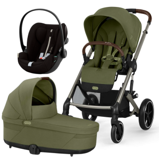 CYBEX KOLICA BALIOS 3U1 MOSS GREEN KHAKI SA SJEDALICOM CLOUD G I-SIZE PLUS MOON BLACK 