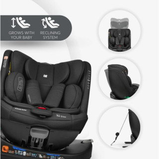 KIKKA BOO AUTOSJEDALICA I-ROUND I-SIZE BLACK 31002100070 