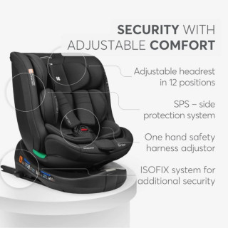 KIKKA BOO AUTOSJEDALICA I-ROUND I-SIZE BLACK 31002100070 