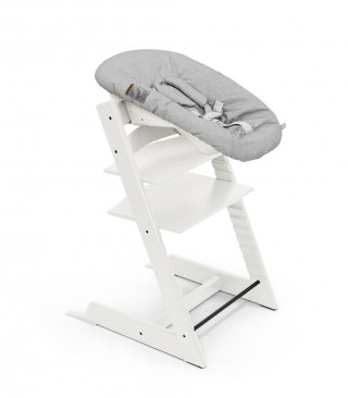 STOKKE STOLICA ZA HRANJENJE TRIPP TRAPP WHITE I BEBI SET TRIPP TRAPP ANTHRACITE 