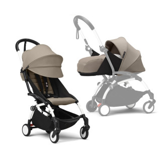 STOKKE KOLICA 2U1 YOYO KONSTRUKCIJA BLACK, SPORTSKO SJEDISTE TAUPE I KORPA TAUPE 