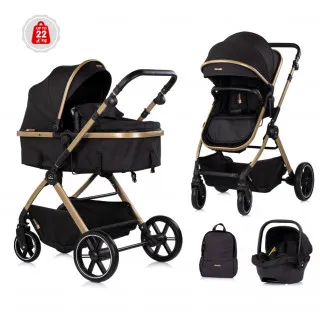 CHIPOLINO KOLICA PEARL NOIR KKPE02601NO I AUTOSJEDALICA PEARL NOIR STKPE0261NO 