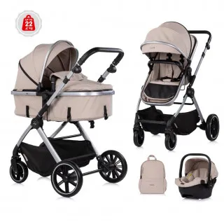 CHIPOLINO KOLICA PEARL LATTE KKPE02603LA I AUTOSJEDALICA PEARL LATTE STKPE0263LA 