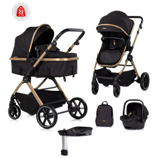CHIPOLINO KOLICA PEARL NOIR KKPE02601NO I AUTOSJEDALICA PEARL NOIR STKPE0261NO I BAZA ZA AUTOSJED 