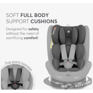 KIKKA BOO AUTOSJEDALICA I-MOOVE 2 I-SIZE DARK GREY 31002100102 