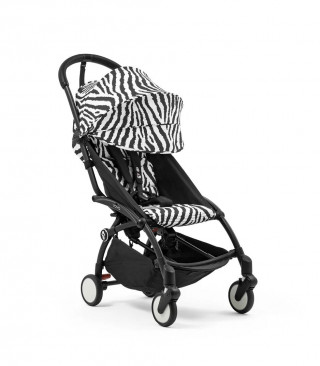 STOKKE YOYO3 SASIJA/KONSTRUKCIJA BLACK 646002 I YOYO3 SPORTSKO SJEDISTE 6+ COLOR PACK ZEBRA 646414 