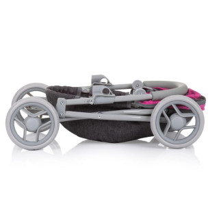 CHIPOLINO KOLICA ZA LUTKE DAISY GREY/PINK LINEN KZKDZ02401GP 